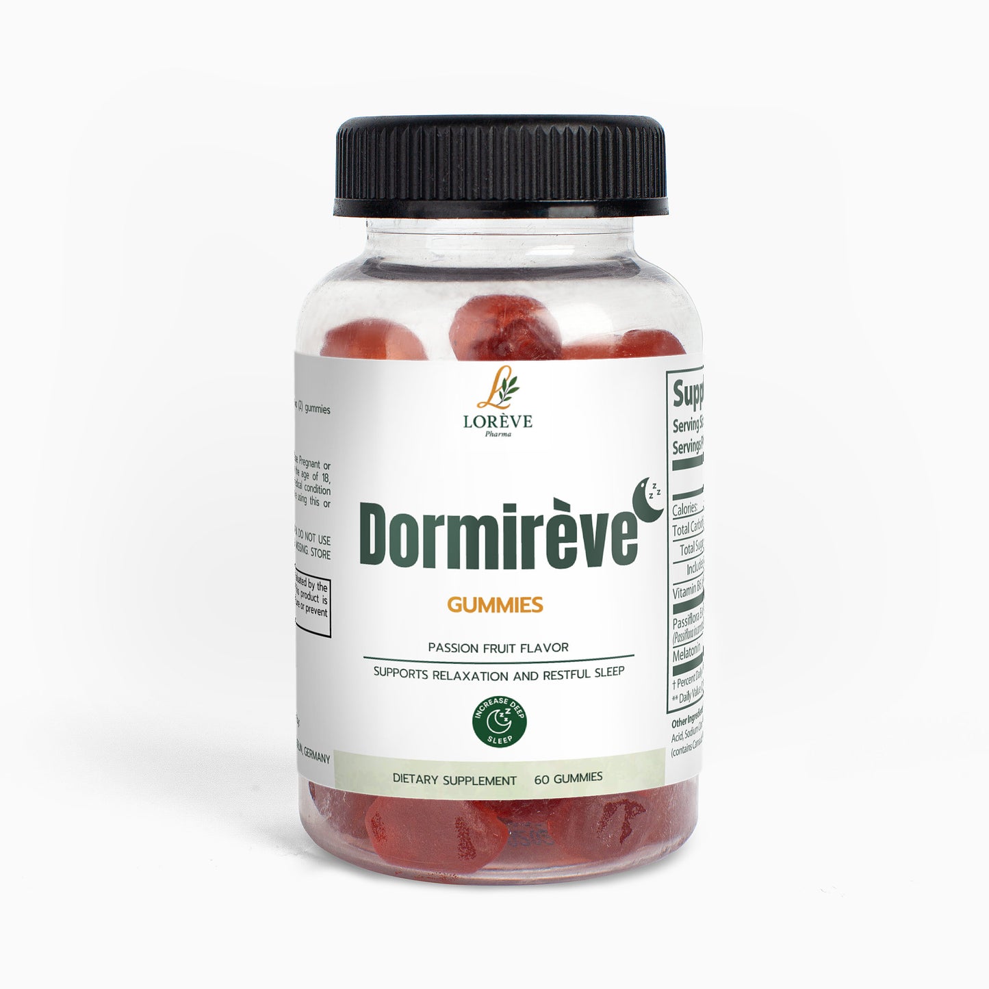 Dormirève | Passion Fruit Sleep Gummies – 60 pcs