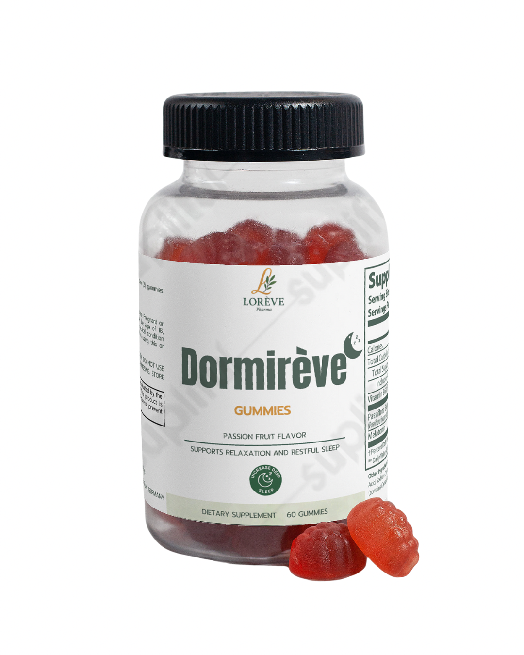 Dormirève | Passion Fruit Sleep Gummies – 60 pcs